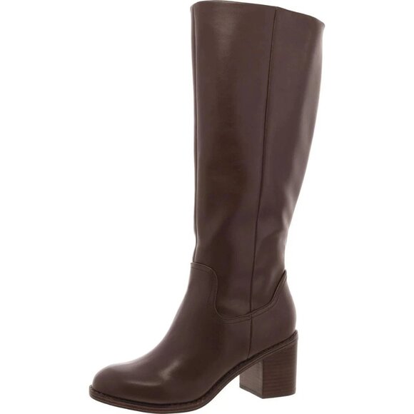 DV By Dolce Vita Ullah Knee-High Boots Dark Brown 6M Square Toe MSRP $99 - Picture 1 of 4